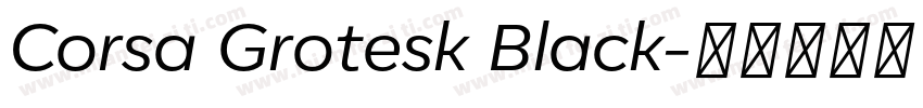 Corsa Grotesk Black字体转换